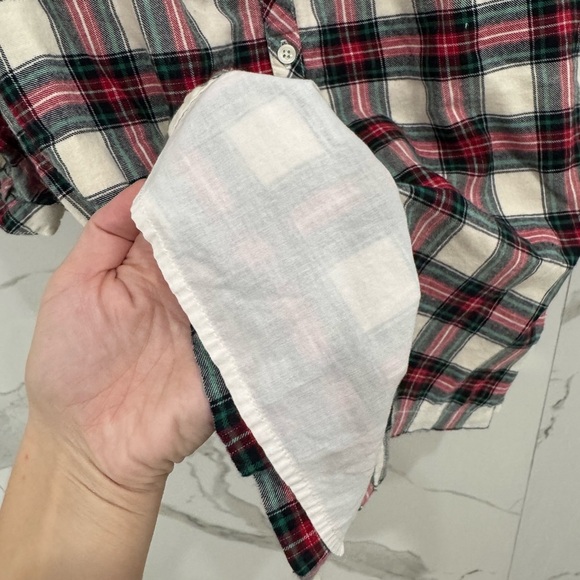 GAP Kids Plaid Button Down Dress - Red, Green White | Holiday/Christmas - Picture 5 of 6